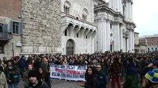 Foto della manifestazione studentesca della scorsa settimana