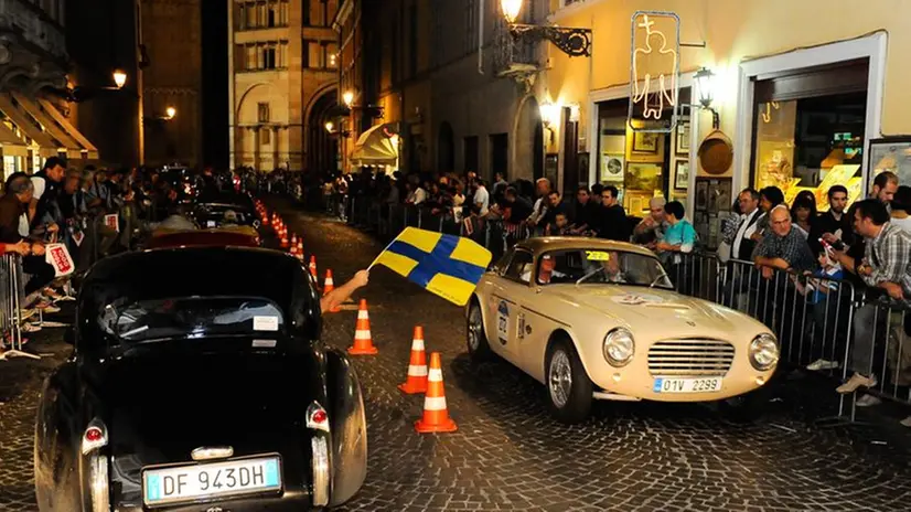 L'arrivo a Parma della Mille Miglia