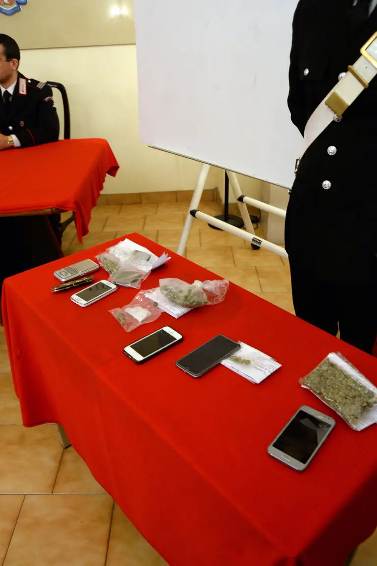 Droga tra minori: la conferenza stampa dei Carabinieri