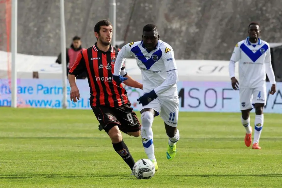 Il Brescia in campo a Lanciano