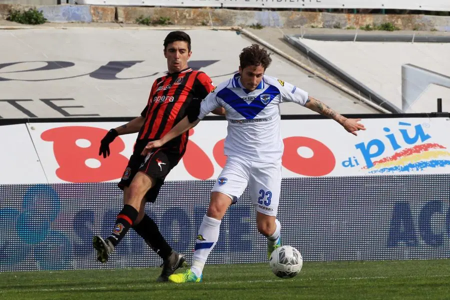 Il Brescia in campo a Lanciano