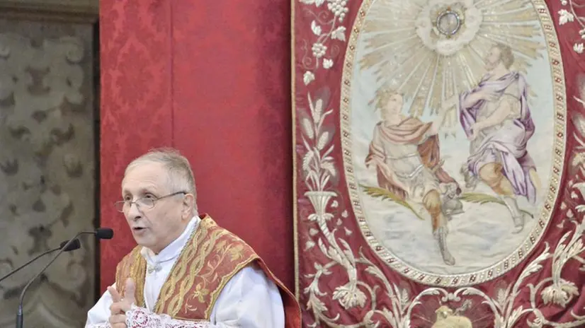 La messa celebrata dal vescovo Monari