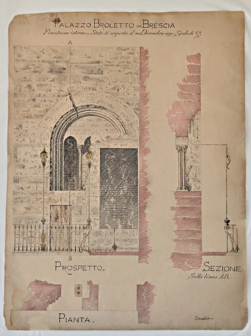 I disegni del restauro di Palazzo Broletto
