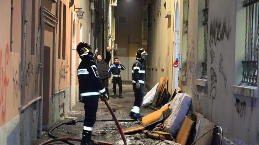 L'incendio in via Moretto
