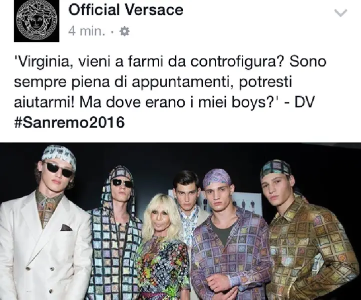 Versace: originale e controfigura