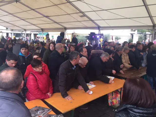 Il salame lungo 23 metri a Pisogne