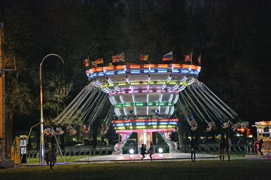 Luci del Luna Park a Campo Marte