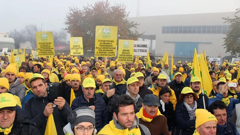 La protesta degli allevatori