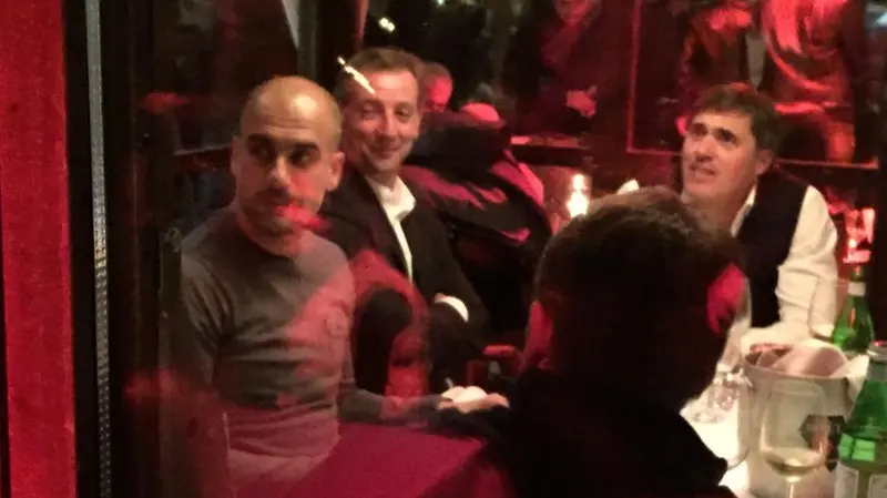 La cena di Guardiola all'Areadocks