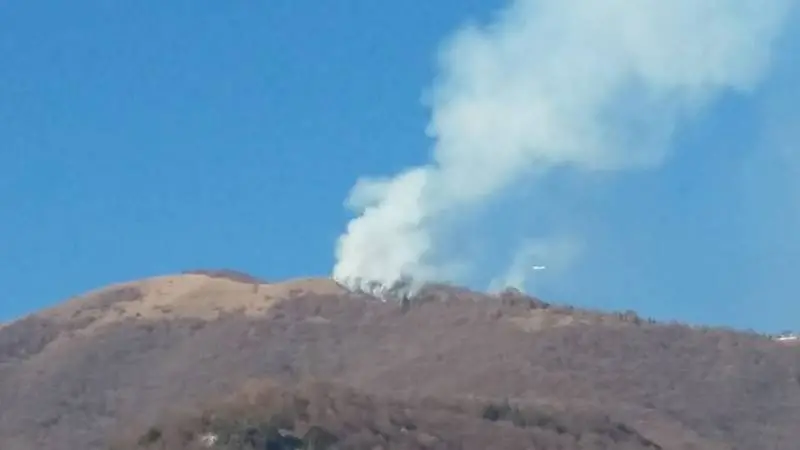 Fiamme sul Pizzocolo, Canadair in azione