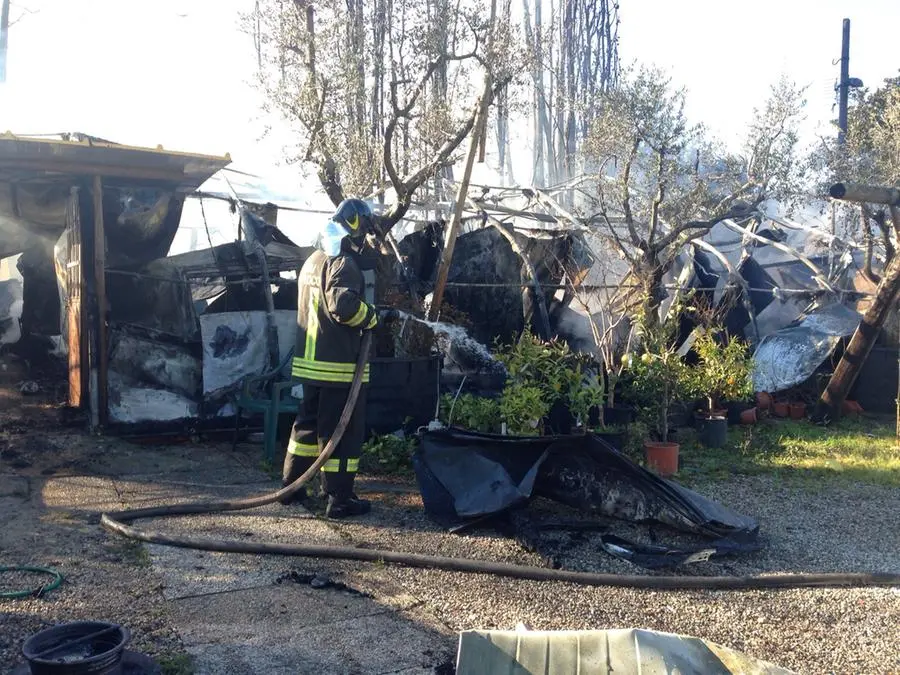 L'incendio a Desenzano