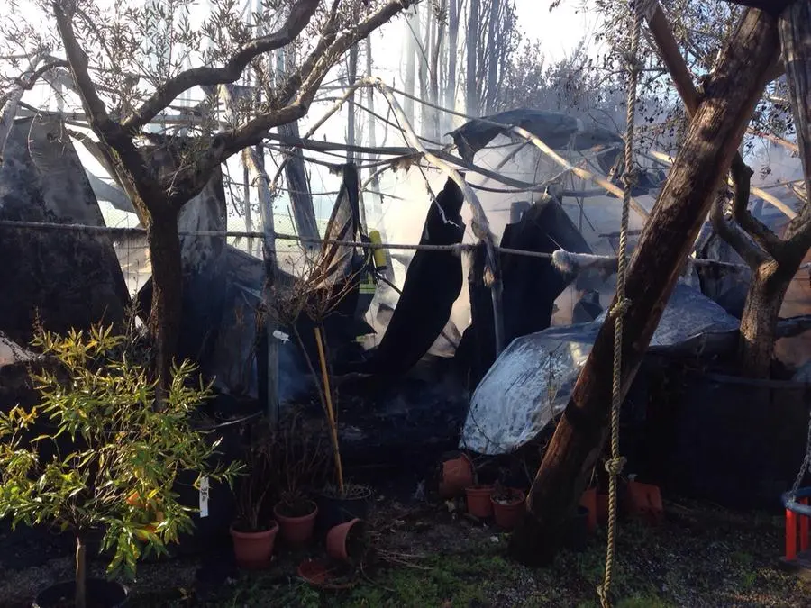 L'incendio a Desenzano