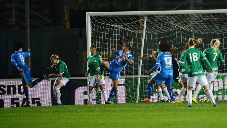 Il gol di Sabatino nel match d'andata