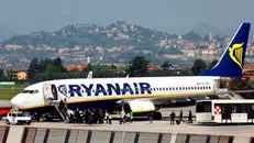 Un volo Ryanair sullo scalo di Bergamo
