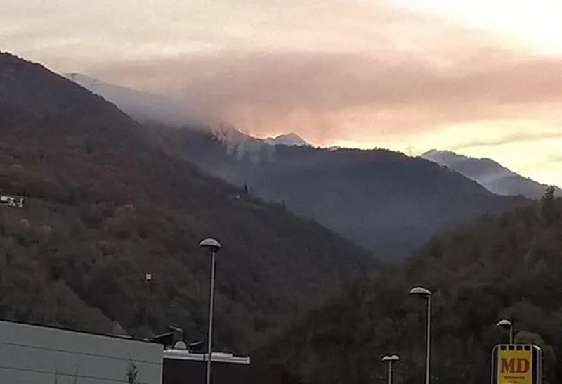 Incendio tra Vobarno e Alto Garda