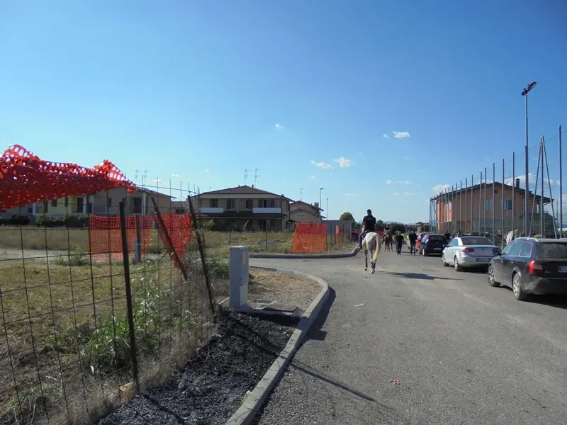 Bimbo di 1 anno cade da cavallo