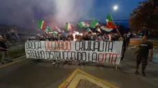 Il corteo davanti a Frank