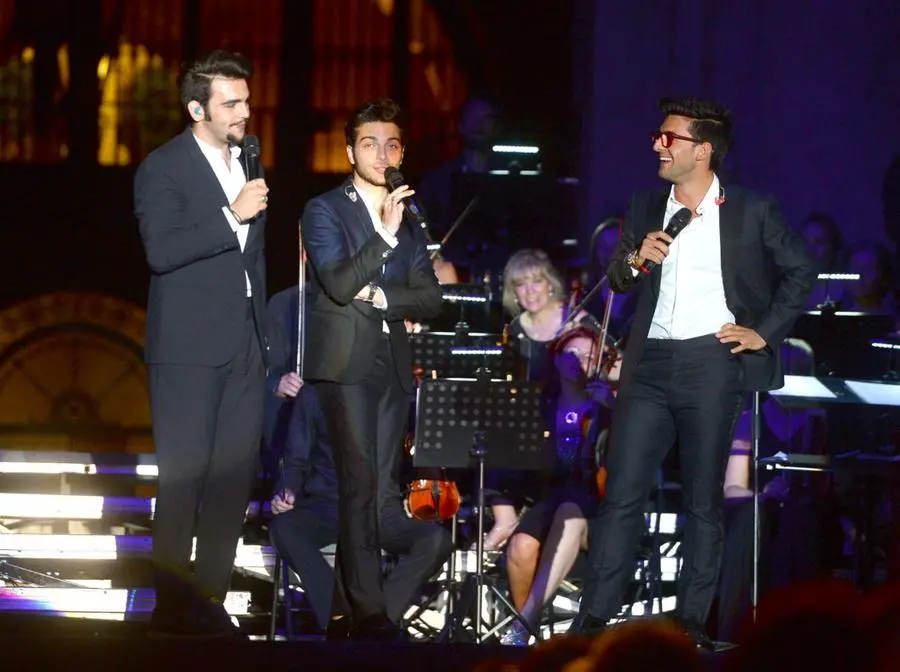 Il trio Il Volo in concerto in piazza Loggia