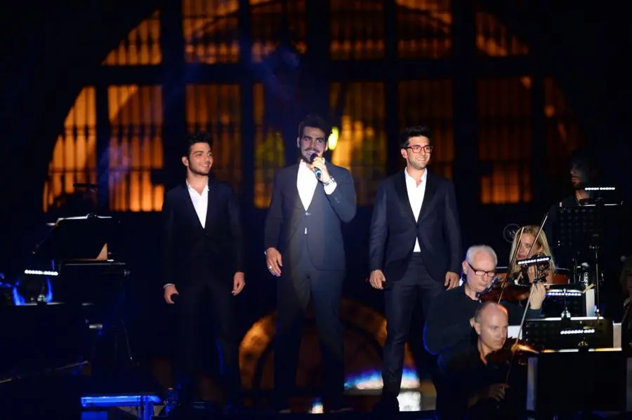 Il trio Il Volo in concerto in piazza Loggia