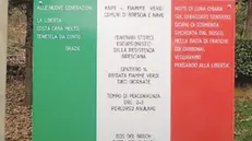 Il cartello dedicato ad Aldo Giacomini