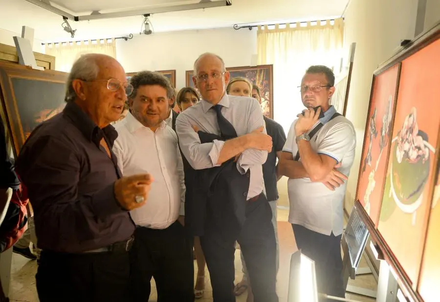 Vittorio Storaro all'inaugurazione della mostra a Sirmione