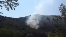 Incendio sul Monte Orfano