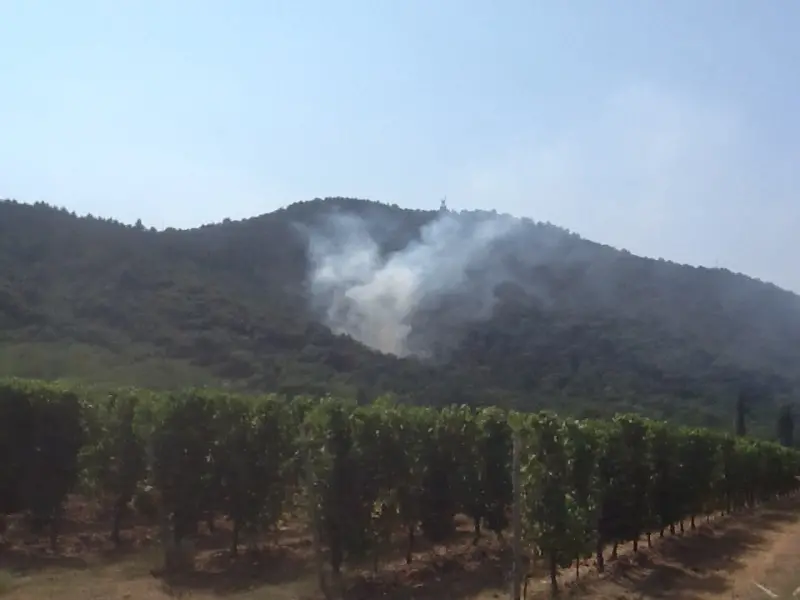 Incendio sul Monte Orfano