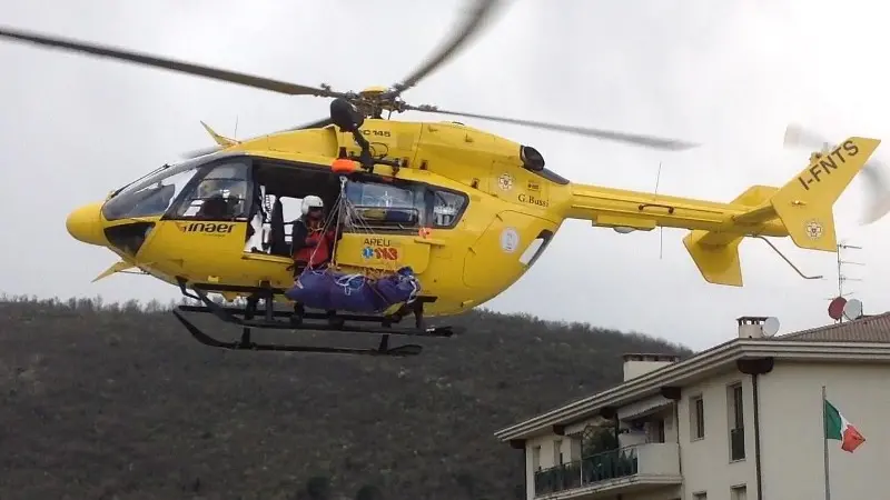 eliambulanza in volo