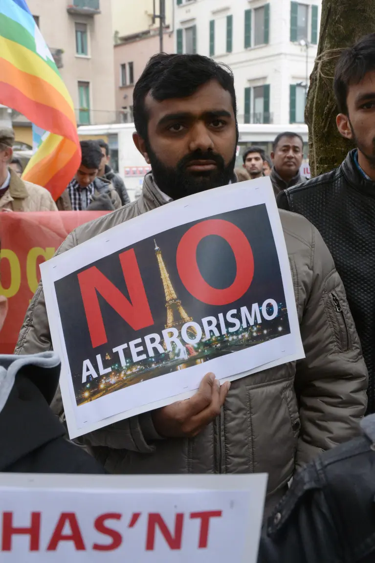 Manifestazione contro il terrorismo