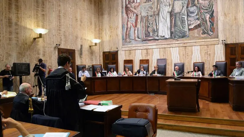 L'udienza a Milano del processo sulla strage di piazza Loggia