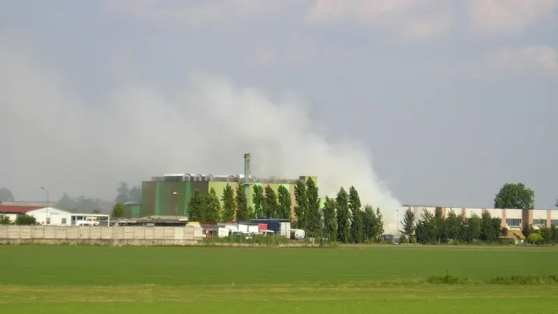 Rogo alla centrale a biomasse