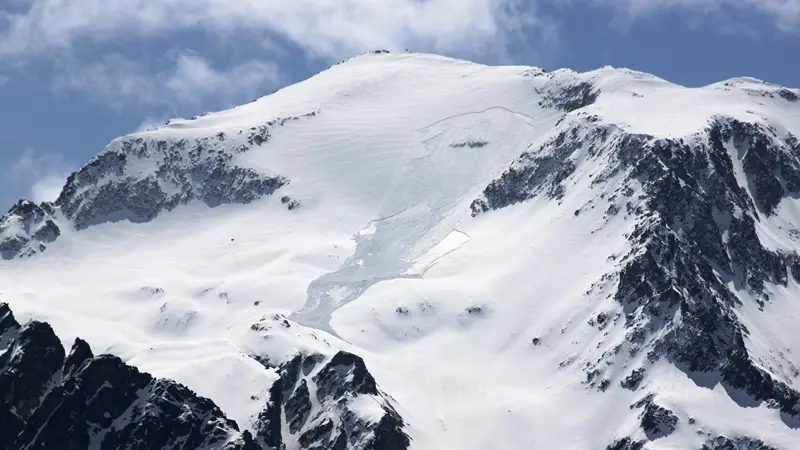 La valanga alla cima Calotta