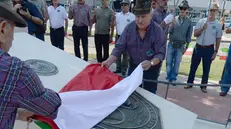 L'inaugurazione del monumento delle Penne Nere