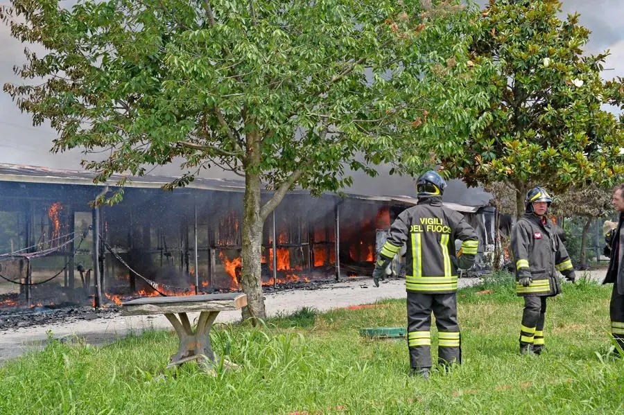 L'incendio al maneggio di Travagliato