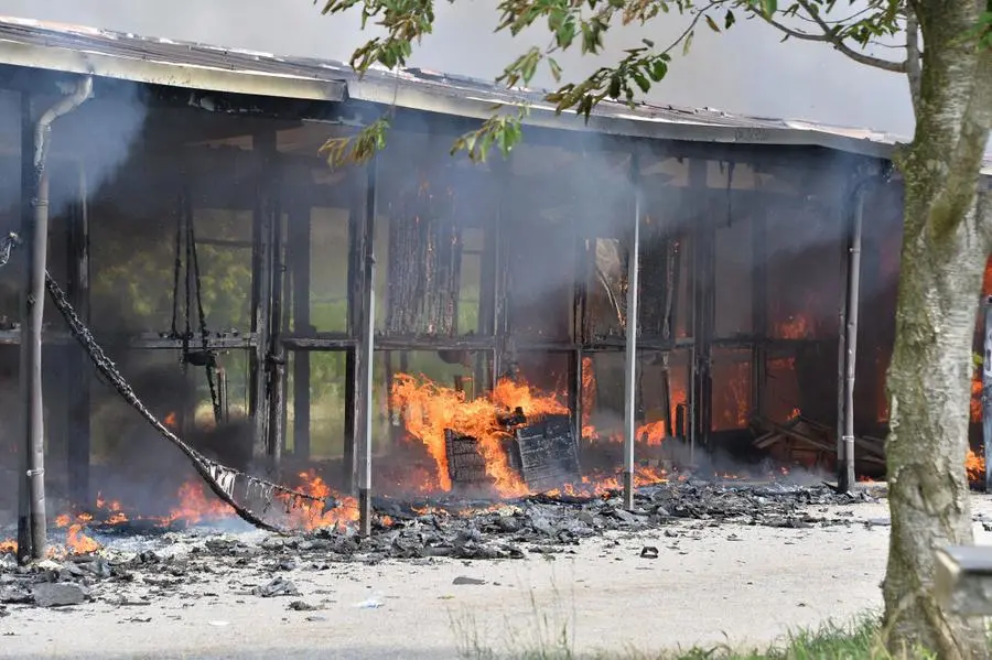 L'incendio al maneggio di Travagliato