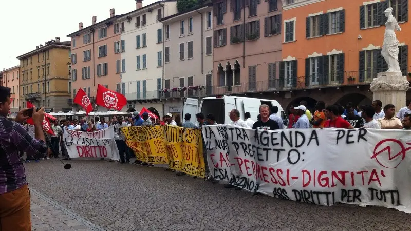 La manifestazione per le vie del centro