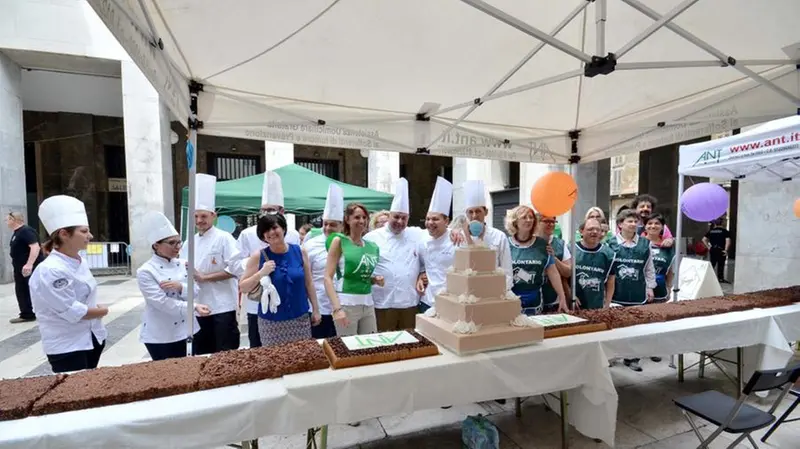 La torta da record di Iginio Massari per Ant