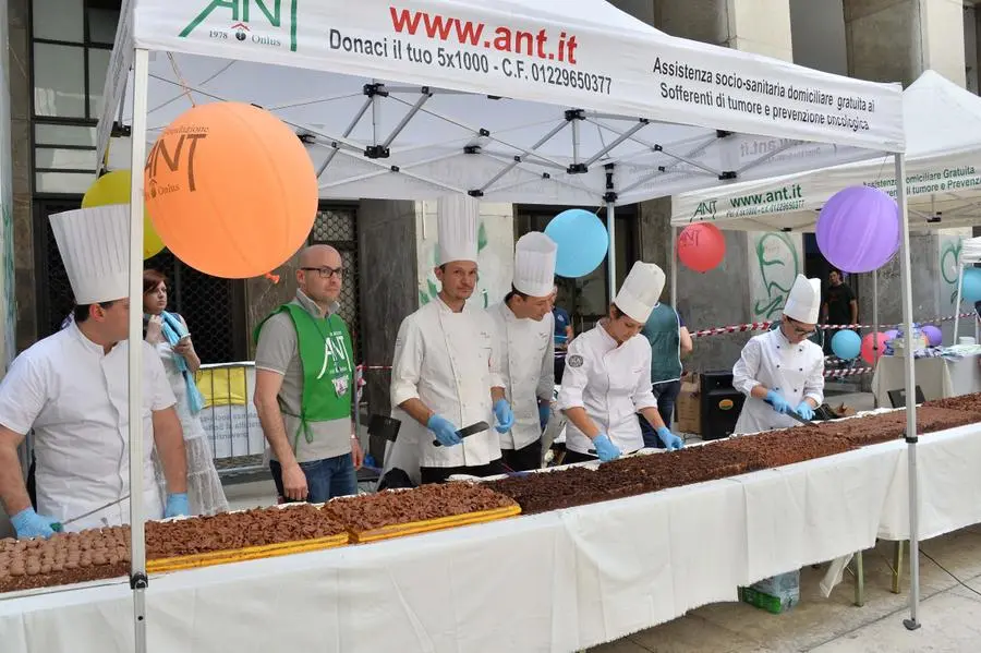 La torta da record di Iginio Massari per Ant