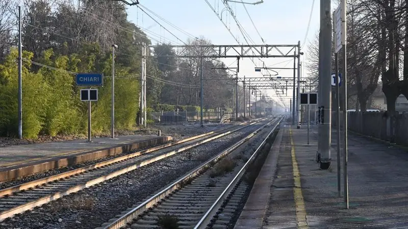 La stazione di Chiari stamattina
