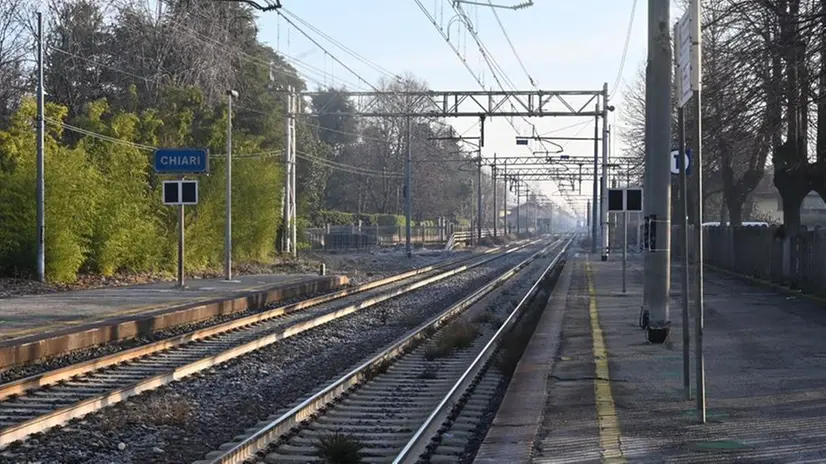 La stazione di Chiari stamattina
