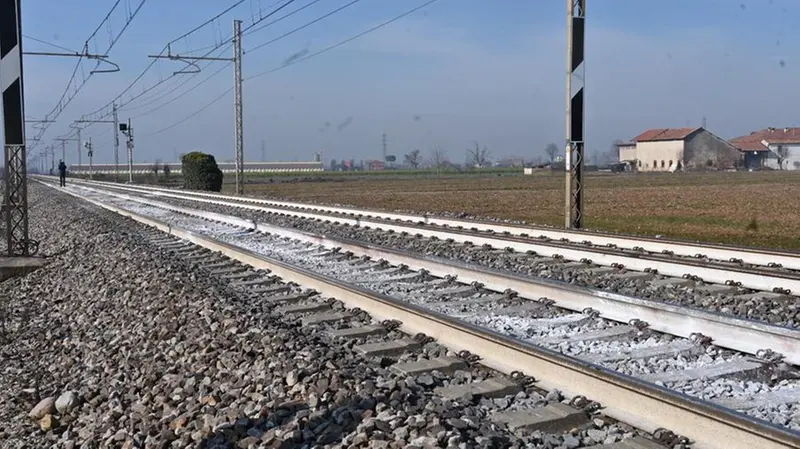 Il punto sui binari dove c'è stato l'incidente a Chiari