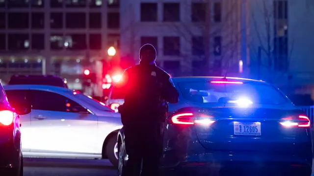 epa11065769 Police secure the outside of the E. Barrett Prettyman United States Courthouse around dawn before the arrival of former US President Donald J. Trump, in Washington, DC, USA, 09 January 2024. Former US President Trump is expected to attend the courtroom as his lawyers try to convince three federal appeals-court judges that the former US president is immune from charges related to his efforts to overturn the 2020 presidential election.  EPA/MICHAEL REYNOLDS