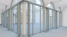 Come sarà il porticato della Pinacoteca con le vetrate