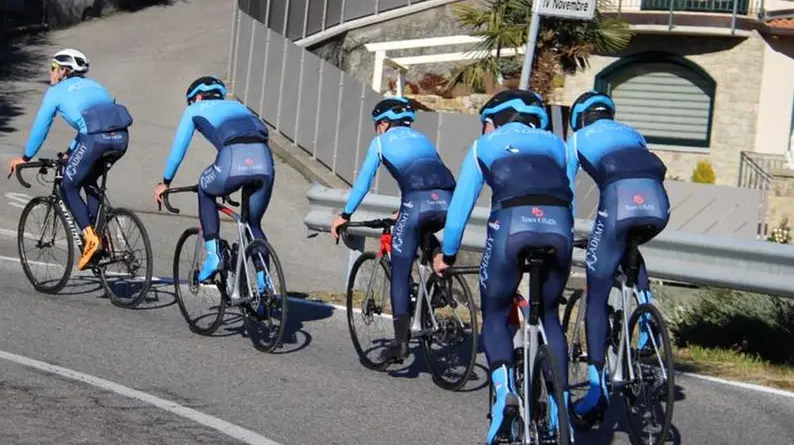 Un momento degli allenamenti della squadra