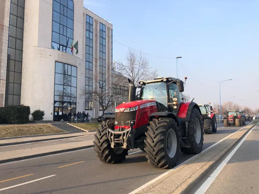 La protesta dei trattori al Pirellino