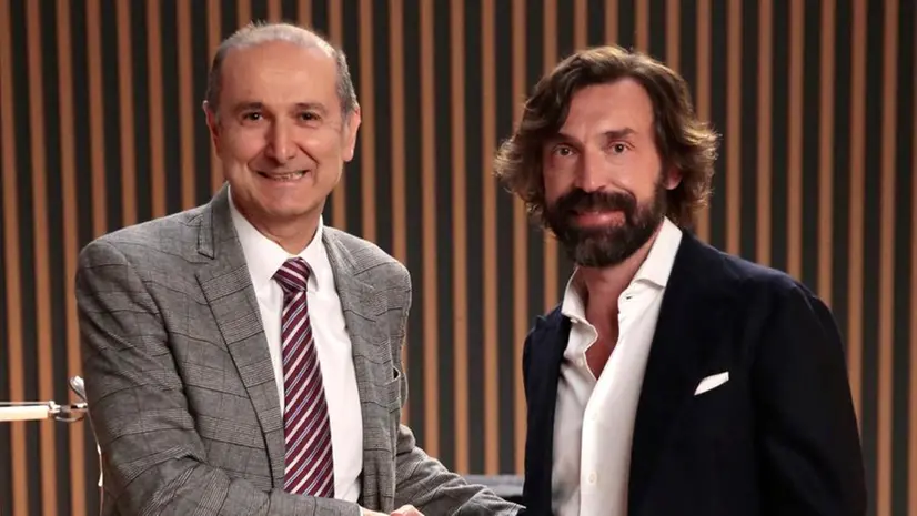 Il presidente di Intred Daniele Peli con Andrea Pirlo