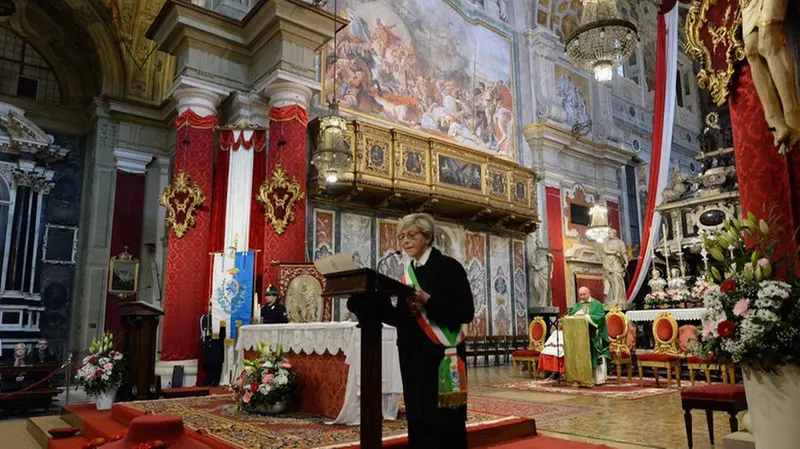 La celebrazione per i santi patroni in basilica