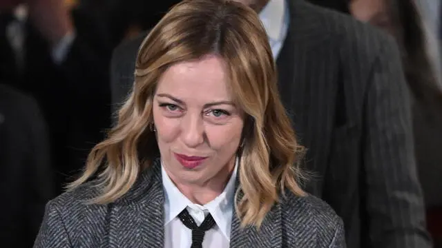 La presidente del Consiglio dei ministri, Giorgia Meloni, nel corso della celebrazione del 'Giorno del Ricordo' al Quirinale, Roma 9 febbraio 2024.
ANSA/MAURIZIO BRAMBATTI