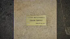 Posa di 4 “pietre di inciampo” in piazza Baiamonti per ricordare i bambini uccisi a Gaza, Milano, 27 Gennaio 2024.
ANSA/MATTEO CORNER