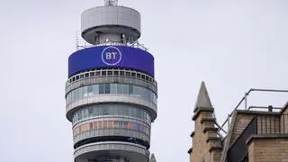 epa10636498 BT Tower in London, Britain, 18 May 2023. Telecoms company BT, formerly British Telecom, has announced plans to cut 55,000 jobs to reduce its global workforce by 2030. In a move that will reduce its workforce more than 40 per cent, BT is planning to replace 10,000 customer services staff with the artificial intelligence (AI) technologies. EPA/TOLGA AKMEN